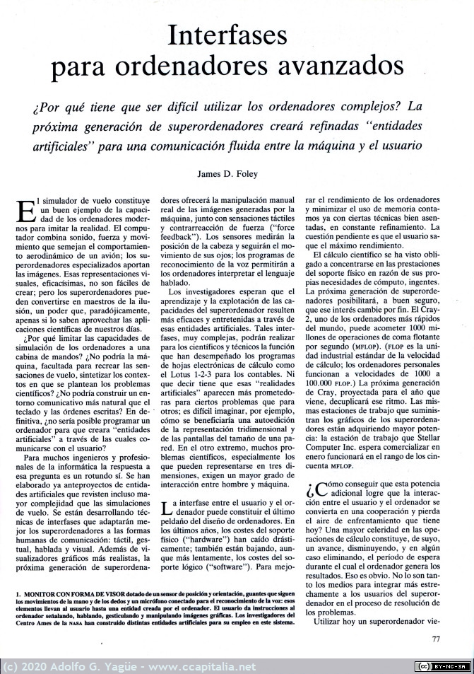 035 - Interfases para ordenadores avanzados. Investigación y Ciencia (3), 1987