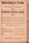 1729 - Lista de Señores Abonados de la Red de Barcelona. Sociedad General de Telefónos (2), 1897