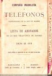 1731 - Lista de Abonados de la Red de Madrid. Compañía Madrileña de Telefónos (1), 1910