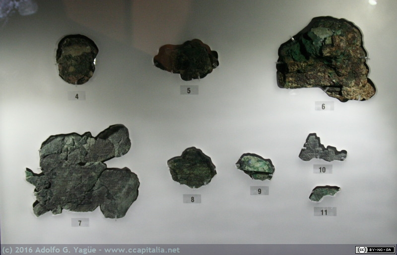 circa 200 a.C - Anticitera - Fragmentos 4 al 11. Museo Arqueologico Nacional de Atenas